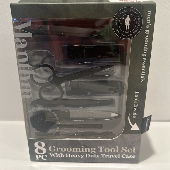 Manthm 8 Piece Heavy Duty Men’s Grooming Tool Set with Case. - Picture 2 of 4